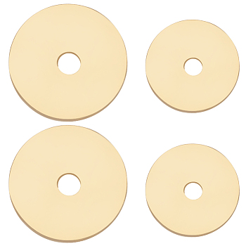 450Pcs 2 Style Brass Spacer Beads, Long-Lasting Plated, Disc, Real 18K Gold Plated, 6~8x0.5mm, Hole: 0.9~1mm