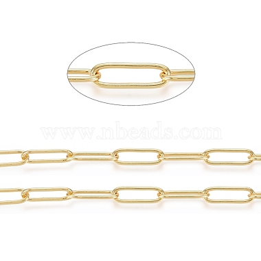 3.28 Feet Soldered Brass Paperclip Chains(X-CHC-D025-03G)-3