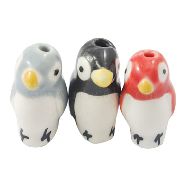 Mixed Color Penguin Porcelain Beads