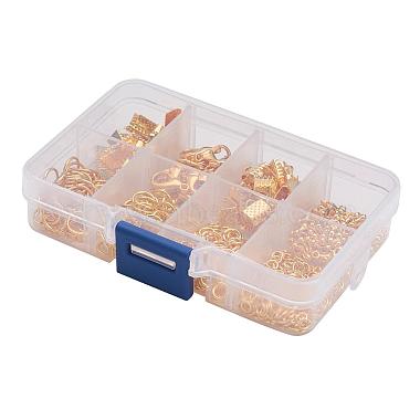 1 boîte accessoires à bijoux 20 pcs fermoirs mousqueton en alliage(FIND-X0001-G-B)-2
