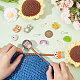 DIY Donut & Fox & Leaf & Rainbow Silicone Beads Knitting Needle Protectors/Knitting Needle Stoppers with Stitch Markerss(IFIN-NB0001-54)-3
