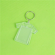 Acrylic Photo Frame Keychain, with Iron Split Key Rings, Clothes, 5.6x5.5cm(KEYC-YW0001-07-L)