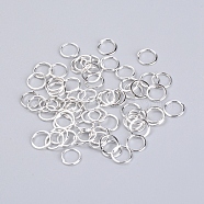 Iron Jump Rings, Open Jump Rings, Silver, 7x0.6mm, Inner Diameter: 5mm, 200~230Pcs/Set(IFIN-WH0058-13D-S)
