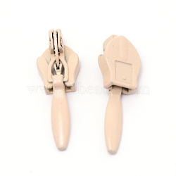 Iron Invisible Zipper Pull Slider Head, for Clothes DIY Sewing Accessories, Bisque, 2.5x0.88x0.6cm(IFIN-WH0057-09F)