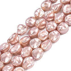 ABS Plastic Imitation Pearl Beads Strands, Carambola, Dark Salmon, 10.5~11x9.5x6~6.5mm, Hole: 0.7mm, about 36pcs/strand, 15.16 inch~15.75 inch(38.5~40cm)(KY-N015-15-B02)