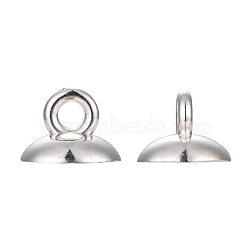 Plastic Bead Cap Pendant Bails, for Globe Glass Bubble Cover Pendants, Platinum, 7x10mm, Hole: 2mm, Inner Diameter: 9mm
(X-KY-K003-02A)
