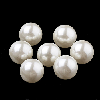 Eco-Friendly Plastic Imitation Pearl Beads, High Luster, Grade A, No Hole Beads, Round, Beige, 12mm