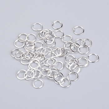 Iron Jump Rings, Open Jump Rings, Silver, 7x0.6mm, Inner Diameter: 5mm, 200~230Pcs/Set