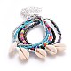 Glass Seed Beads Charm Bracelets(BJEW-JB04148)-1