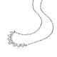 TINYSAND 925 Sterling Silver Cubic Zirconia Princess Crown Shaped Necklaces(TS-N313-S)-3