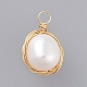 Perle naturelle baroque perle keshi(X-PALLOY-JF00409)-1
