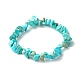 Synthetic Turquoise(Dyed) Chip Bead Stretch Bracelets for Children(BJEW-JB06388-08)-1