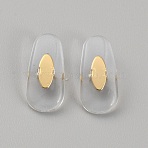 Silicone Eyeglasses Nose Pads, Replacement for Glasses Accessories, Golden, 15.5x7x4.5mm(AJEW-WH0258-891G)