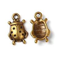 Tibetan Style Alloy Pendants, Ladybug, Cadmium Free & Nickel Free & Lead Free, Antique Bronze, 17.5x11x4mm, Hole: 2mm(MLF10932Y-NF)