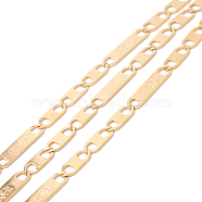 Ion Plating(IP) 304 Stainless Steel Chains, Unwelded, with Spool, Golden, 11x5x0.5mm, about 32.81 Feet(10m)/Roll(STAS-M295-06G)