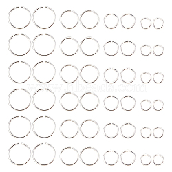 80Pcs 4 Size 925 Sterling Silver Open Jump Rings, Silver, 3~6x0.5mm, Inner Diameter: 2~5mm, 20Pcs/style(STER-DC0001-02)