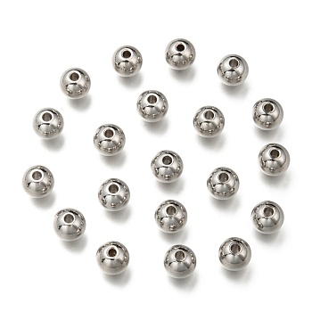 316 Stainless Steel Spacer Beads, Rondelle, Stainless Steel Color, 8x7mm, Hole: 2mm