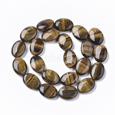 Chapelets de perles d'œil de tigre naturel(G-S359-003)-2