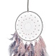 Iron Woven Web/Net with Feather Pendant Decorations(AJEW-B017-26)-2