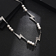 collar babero con perlas relámpago(DW4079)-1
