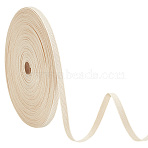 50 Yards Cotton Ribbon, for Garment Accessories, Blanched Almond, 3/8 inch(10mm)(OCOR-WH0101-22A)