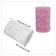 Pillar DIY Silicone Candle Molds, for Scented Candle Making, June Rose, 7.6x10.8cm(PW-WG89480-01)