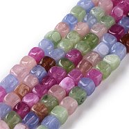 Natural Quartz Beads Strands, Dyed & Heated, Cube, Colorful, 5~7x5~7x5~7mm, Hole: 0.8mm, about 66~71pcs/strand, 14.80~ 15.08 inchi(37.6~38.3cm)(G-C023-09I)
