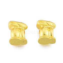 Alloy European Beads, Large Hole Beads, Matte Style, Hippo, Matte Gold Color, 12.5x11x8mm, Hole: 5mm(FIND-G035-50MG)
