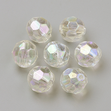 10mm Clear AB Round Acrylic Beads