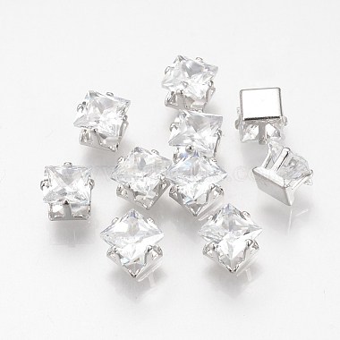6mm Square Cubic Zirconia Cabochons