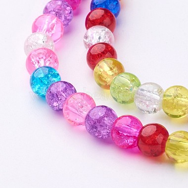 Crackle Glass Beads Strands(GGM002)-2