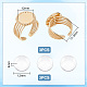 DIY Blank Dome 304 Stainless Steel Open Cuff Ring Making Kit(DIY-UN0005-81)-3