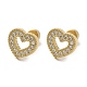 304 Stainless Steel with Rhinestone Stud Earrings for Women(EJEW-G364-04G)-1