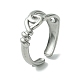 304 Stainless Steel Open Cuff Ring(RJEW-L110-017P)-1