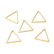 201 Stainless Steel Linking Rings, Triangle, Golden, 12x13.5x1mm(STAS-C030-03G)