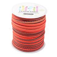 Ethnic Cord Cloth Cord, Colorful, 6~7mm, about 8.75yards/roll(8m/roll)(OCOR-JP0002-02)