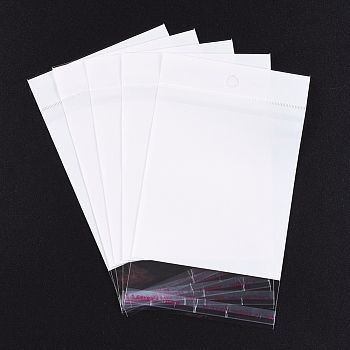 Rectangle Cellophane Bags, White, 16x9.5cm, Unilateral Thickness: 0.05mm, Inner Measure: 10.7x9.5cm, Hole: 6mm