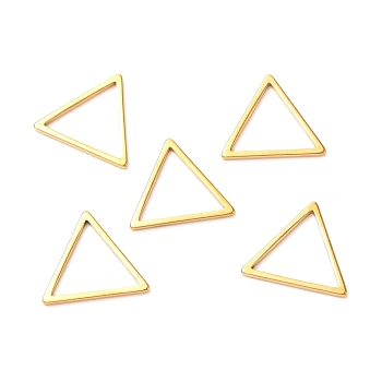 201 Stainless Steel Linking Rings, Triangle, Golden, 12x13.5x1mm