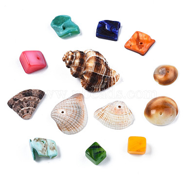 天然淡水貝殻＆貝殻ビーズ(SHEL-S278-038)-5