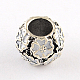 Plaqué argent antique fleur creuse motif rondelle émail en alliage de style tibétain perles européennes(X-ENAM-Q421-10H)-1