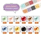 1200 Stück 12-farbig backlackierte perlmuttfarbene Glasperlen(HY-YW0001-06)-2