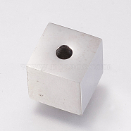 304 Stainless Steel Beads, Cube, Stainless Steel Color, 8x8x8mm, Hole: 2mm(STAS-F144-087P)
