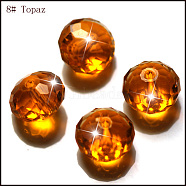 Imitation Austrian Crystal Beads, Grade AAA, Faceted, Rondelle, Orange, 6x4mm, Hole: 0.7~0.9mm(SWAR-F068-4x6mm-08)