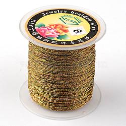 Round Metallic Cord, 9-Ply, Colorful, 0.8mm, about 65.61 yards(60m)/roll(MCOR-L001-0.8mm-24)