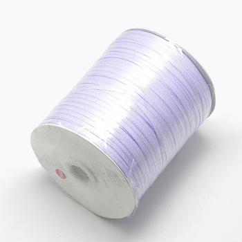 Double Face Satin Ribbon, Polyester Ribbon, Lilac, 1/8 inch(3mm), about 880yards/roll(804.672m/roll)