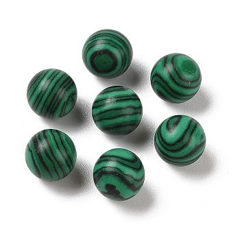 Synthetic Malachite No Hole Sphere Beads, Round, 10mm