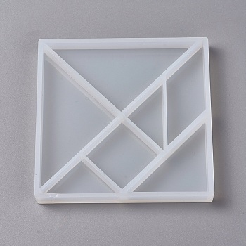 DIY Silicone Molds, Resin Casting Molds, For UV Resin, Epoxy Resin Jewelry Making, DIY Resin Bangle Jewelry Making, Square, White, 11.6x11.5x1.3cm