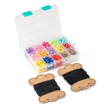 1 Box 13 Colors 325Pcs Plastic Barrel Beads(DIY-LS0003-02)-7