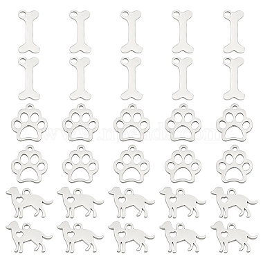Stainless Steel Color Mixed Shapes Stainless Steel Charms