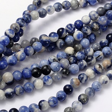 6mm Blue Round Sodalite Beads
